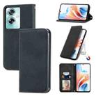 For OPPO A2  5G Retro Skin Feel Magnetic Flip Leather Phone Case(Black) - 1