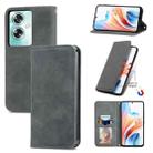 For OPPO A2  5G Retro Skin Feel Magnetic Flip Leather Phone Case(Grey) - 1