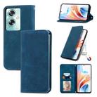 For OPPO A2  5G Retro Skin Feel Magnetic Flip Leather Phone Case(Blue) - 1