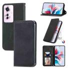 For OPPO Reno11 F 5G Retro Skin Feel Magnetic Flip Leather Phone Case(Black) - 1