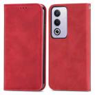 For OPPO A3 Pro Retro Skin Feel Magnetic Flip Leather Phone Case(Red) - 2