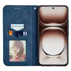 For OPPO A3 Pro Retro Skin Feel Magnetic Flip Leather Phone Case(Blue) - 3