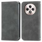 For OPPO F27 Retro Skin Feel Magnetic Flip Leather Phone Case(Grey) - 1