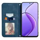 For OPPO F27 Retro Skin Feel Magnetic Flip Leather Phone Case(Blue) - 3