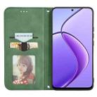 For OPPO Reno12 F Retro Skin Feel Magnetic Flip Leather Phone Case(Green) - 3