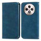 For OPPO Reno12 F Retro Skin Feel Magnetic Flip Leather Phone Case(Blue) - 1