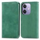 For OPPO A3X Retro Skin Feel Magnetic Flip Leather Phone Case(Green) - 2