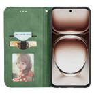 For OPPO A3X Retro Skin Feel Magnetic Flip Leather Phone Case(Green) - 3