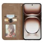 For OPPO A3X Retro Skin Feel Magnetic Flip Leather Phone Case(Grey) - 3