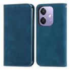 For OPPO A3X Retro Skin Feel Magnetic Flip Leather Phone Case(Blue) - 2
