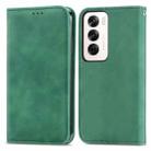 For OPPO Reno12 Pro Global Retro Skin Feel Magnetic Flip Leather Phone Case(Green) - 2