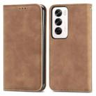For OPPO Reno12 Pro Global Retro Skin Feel Magnetic Flip Leather Phone Case(Brown) - 2