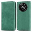 For  Realme 12 Retro Skin Feel Magnetic Flip Leather Phone Case(Green) - 1