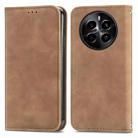 For Realme 13 Pro Retro Skin Feel Magnetic Flip Leather Phone Case(Brown) - 1