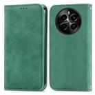 For Realme 13 Retro Skin Feel Magnetic Flip Leather Phone Case(Green) - 1