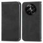 For Realme 13 Retro Skin Feel Magnetic Flip Leather Phone Case(Black) - 1