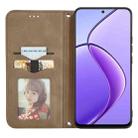 For Realme 13 Retro Skin Feel Magnetic Flip Leather Phone Case(Brown) - 3