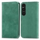 For Sony Xperia 1 V Retro Skin Feel Magnetic Flip Leather Phone Case(Green) - 1