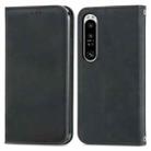 For Sony Xperia 1 IV Retro Skin Feel Magnetic Flip Leather Phone Case(Black) - 1