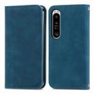 For Sony Xperia 1 IV Retro Skin Feel Magnetic Flip Leather Phone Case(Blue) - 1