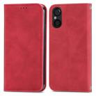 For Sony Xperia 5 V Retro Skin Feel Magnetic Flip Leather Phone Case(Red) - 1