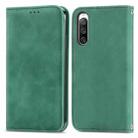 For Sony Xperia 10 IV Retro Skin Feel Magnetic Flip Leather Phone Case(Green) - 1