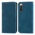 For Sony Xperia 10 IV Retro Skin Feel Magnetic Flip Leather Phone Case(Blue) - 1