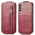 For Samsung Galaxy A05s Zipper Wallet Vertical Flip Leather Phone Case(Red) - 1