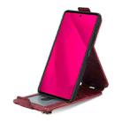 For Samsung Galaxy M35 Zipper Wallet Vertical Flip Leather Phone Case(Red) - 3