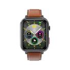 G18 1.83 inch Color Screen Smart Watch Leather Strap, Support  Noninvasive Blood Sugar / Uric Acid(Brown) - 3