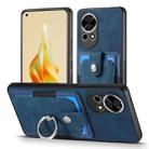 For Huawei Nova 13 Retro Skin-feel Ring Card Wallet Phone Case(Blue) - 2