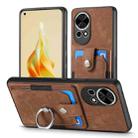 For Huawei Nova 13 Pro Retro Skin-feel Ring Card Wallet Phone Case(Brown) - 2