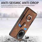 For Huawei nova 14 Retro Skin-feel Ring Card Wallet Phone Case(Brown) - 3