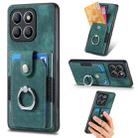 For Honor X8b Retro Skin-feel Ring Card Wallet Phone Case(Green) - 1