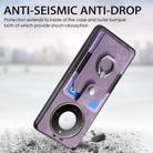 For Honor X60 Retro Skin-feel Ring Card Wallet Phone Case(Purple) - 3
