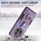 For Honor X60 Pro Retro Skin-feel Ring Card Wallet Phone Case(Purple) - 3