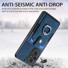 For Honor 200 Retro Skin-feel Ring Card Wallet Phone Case(Blue) - 3