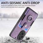 For Honor 200 Pro Retro Skin-feel Ring Card Wallet Phone Case(Purple) - 3