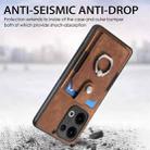 For OPPO Reno13 Retro Skin-feel Ring Card Wallet Phone Case(Brown) - 3