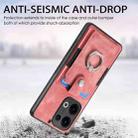For OPPO Reno13 Retro Skin-feel Ring Card Wallet Phone Case(Pink) - 3