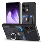 For OPPO Reno13 Pro Retro Skin-feel Ring Card Wallet Phone Case(Black) - 2