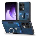 For OPPO Reno13 Pro Retro Skin-feel Ring Card Wallet Phone Case(Blue) - 2