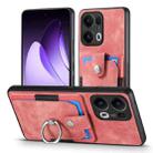 For OPPO Reno13 Pro Retro Skin-feel Ring Card Wallet Phone Case(Pink) - 2