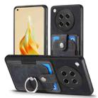 For OPPO Find X8s Retro Skin-feel Ring Card Wallet Phone Case(Black) - 2