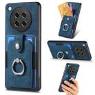 For OPPO Find X8s Retro Skin-feel Ring Card Wallet Phone Case(Blue) - 1