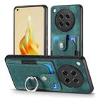 For OPPO Find X8s Retro Skin-feel Ring Card Wallet Phone Case(Green) - 2