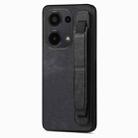 For Xiaomi Redmi Note 13 Pro 4G Retro Wristband Holder Leather Back Phone Case(Black) - 1