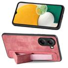 For Redmi Turbo 4 Retro Wristband Holder Leather Back Phone Case(Pink) - 2