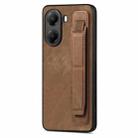 For Redmi Turbo 4 Retro Wristband Holder Leather Back Phone Case(Brown) - 1