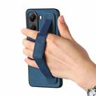 For Redmi Turbo 4 Retro Wristband Holder Leather Back Phone Case(Blue) - 3